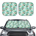 thumbnail image 2 of Windshield Sun Shade, Cute Crocodile Pattern Foldable Car Sun Shade Windshield For Front, 2 Pieces, 2 of 4