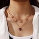 thumbnail image 3 of Trendy Creative Cherry Grape Love Heart Camellia Colgante Cadena De La Clavícula Para Las Mujeres Estilo Boho Collares De Múltiples Capas De Joyería, 3 of 4