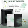thumbnail image 2 of Reemplazo de filtro HEPA HPA200 compatible con purificador de aire Honeywell HPA200 serie HRF-ARVP200 HPA200 HPA201 HA202 HPA204 HPA250 HPA5200 2 HEPA R y 4 prefiltros de carbono precortados A, 2 of 7