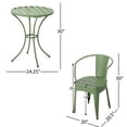 thumbnail image 4 of Green Iron Finish - 3 - Piece Bistro Set - Outdoor Conversation - Comfortable and Attractive, 4 of 7