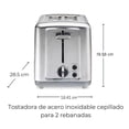 thumbnail image 2 of Tostador de Pan Hamilton Beach 2 Rebanadas Acero Inoxidable Cepillado | Tostador Ranuras Extra Anchas, Toast Boost, Apagado Automático (Reacondicionado), 2 of 8