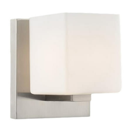 

1 Light Bathroom Sconce with Satin Nickel finish