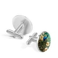 thumbnail image 3 of Peacock Elegant Cufflinks Set for Men, Stainless Steel, for Formal Attire, Weddings and Business Meetings, 3 of 6