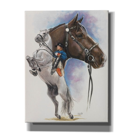 Epic Graffiti 'Lippizaner' by Barbara Keith, Canvas Wall Art, 12"x16"