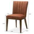 thumbnail image 7 of Miekor Furniture Elmwood Orange Fabric Dining Chair (Set Of 2) 34.6"H x 20.9"W x 24"D for Living Room Bedroom 64619, 7 of 7