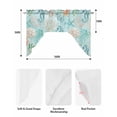 thumbnail image 5 of Teal Red Coastal Swag Valances for Windows, Small Curtains Drapes, Nautical Seahorse Beach Coral Starfish Kitchen Window Curtains Over Sink Window Treatment Valance for Bedroom/Bathroom 56"x36", 5 of 5