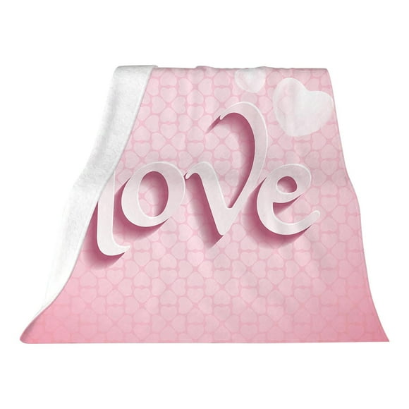 Binmer Valentine's Day Flannel Blanket Office Nap Blanket