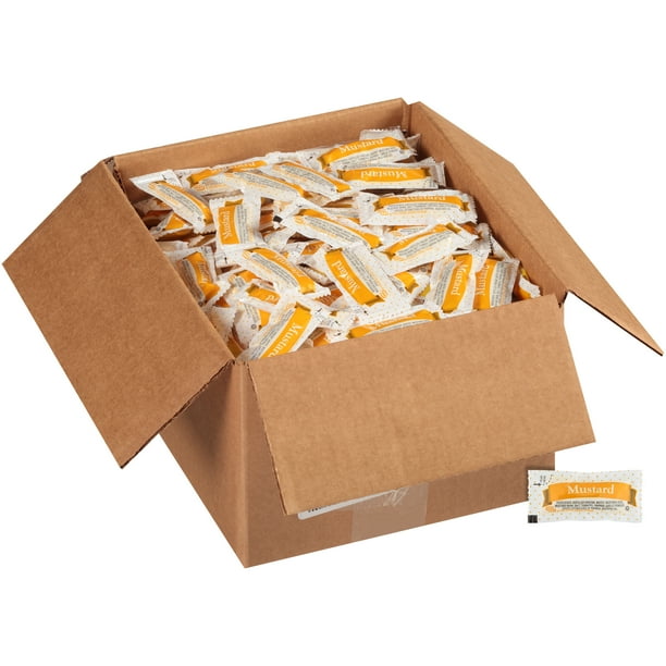 PPI Single Serve Mustard, 5.5 gr. Packets (Pack of 500)