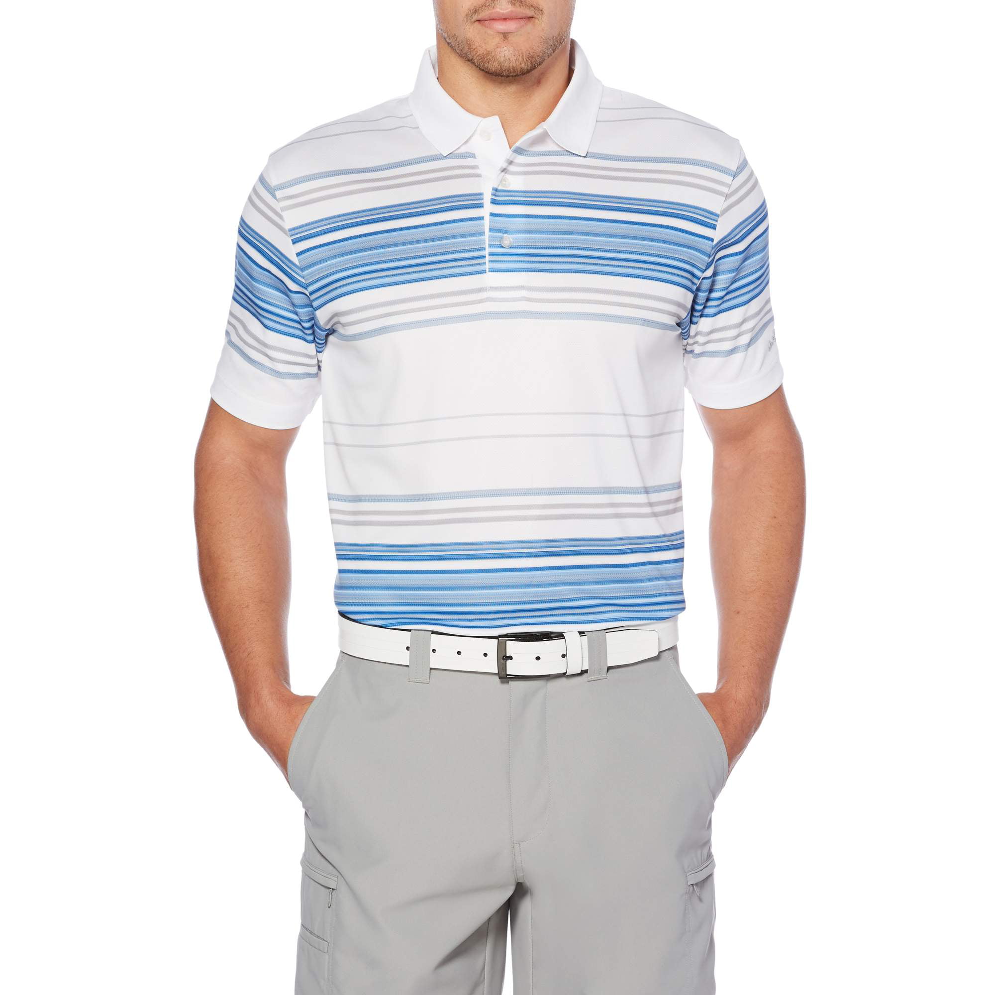 Ben Hogan - Big Men's Performance Short Sleeve Stripe Golf Polo Shirt ...