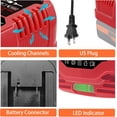 thumbnail image 2 of AC Mini Battery Charger for Crafts*man V20 20V Power Tool Batteries, 100-240V AC Input 21V 2A DC Output, Red Replacement Tool Charger, 2 of 8