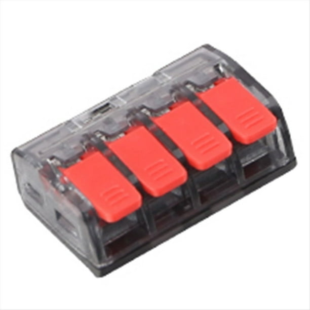 Conectores Rápidos de Palanca CMK63 para Cable Eléctrico, Abrazadera, Bloque de Terminales para el Hogar, 0,08-4 mm, 32 A, 1 Entrada, 3 Salidas.