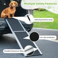 thumbnail image 3 of HOXPETY Dog Ramp for Car 64" Long & 17" Wide Portable Pet Ramp Dog Ramps for Large Dogs with Non-Slip Rug Surface Dog Car Ramp for SUV Car & Truck, Folding Dog Ramp Up to 330LBS, 3 of 8