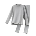 thumbnail image 2 of Tawop Girls Mock Neck Thermal Underwear Sets,Winter Girls Tops and Pants Set, Soft Stretchy Warm Base Layer Long Johns Fall Outfits, 2 of 4