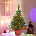 thumbnail image 4 of Coollooc Mini Christmas Tree with Lights, Pre Lit Artificial Mini Xmas Tree for Tabletop,Outdoor,Bedroom,Office Decorations,Includes Led Lights(Red,Light), 4 of 9