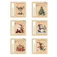 thumbnail image 2 of Christmas Money Card Holders Set of 6, Wooden Gift Card Envelopes with Holiday Designs for Cash Gifts, Personalizable Xmas Tree Ornaments for Kids & Family, 2 of 6