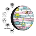 thumbnail image 4 of Fotbe Space Doodle Funda de Llanta de Repuesto con Estampado, Engrosada, Ajuste Universal para Jeep, Remolque, RV, SUV, Camión-17 inch, 4 of 6