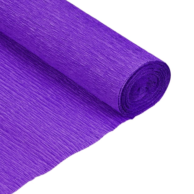 Crepe Paper Rolls DIY Decor 7.5ft Long 20 Inch Wide, Deep Purple Pack of 2