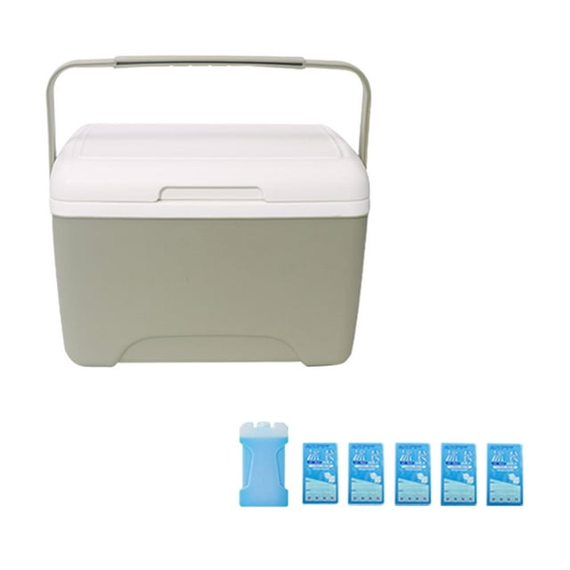 8L Camping Insulated Cool Box Multipurpose Drink Carrier Food Storage Box Green