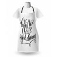 thumbnail image 3 of Saying Apron, Classic Monochrome Cursive Style Written Learn to Create Your Dream Text Graphic, Unisex Kitchen Bib with Adjustable Neck for Cooking Gardening, Adult Size, Black White, by Ambesonne, 3 of 4