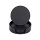 thumbnail image 1 of 6-Pack - Leather Coasters - Glass Base Black, 1 of 4