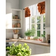 thumbnail image 3 of Orange Gold Flower Valances for Windows Orange Gradient Vintage Abstract Line Valance Rod Pocket Short Window Treatments Curtains for Kitchen Bathroom Living Room Bedroom, 42 x 18 Inch, 3 of 7