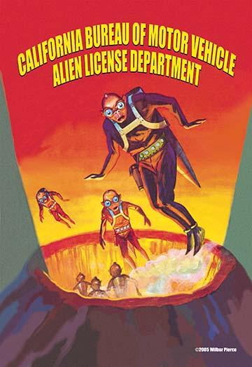 Alien License- Fine Art Canvas Print (20