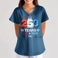 thumbnail image 2 of Trgacdwlo Plus Size 4th of July Scrub Top Women 1776-2026 Flag Print Nursing Uniforms for Women with Pocket Freedom V Neck Short Sleeve Womens Tops Work S-5XL, 2 of 6
