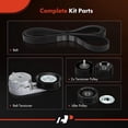 thumbnail image 2 of A-Premium Engine Serpentine Belt Drive Kit Compatible with Chevrolet, Pontiac & Saturn Cars - Malibu 2006-2010, Impala 2006-2011, Monte Carlo 2006-2007, G6 2006-2010, Aura, Relay, Vue - 3.5L 3.9L, 2 of 6