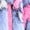 Light Blue, variant on KPop Demon Hunters Girls Star Allover Print Fleece Zip Up Jacket, Size 4-16
