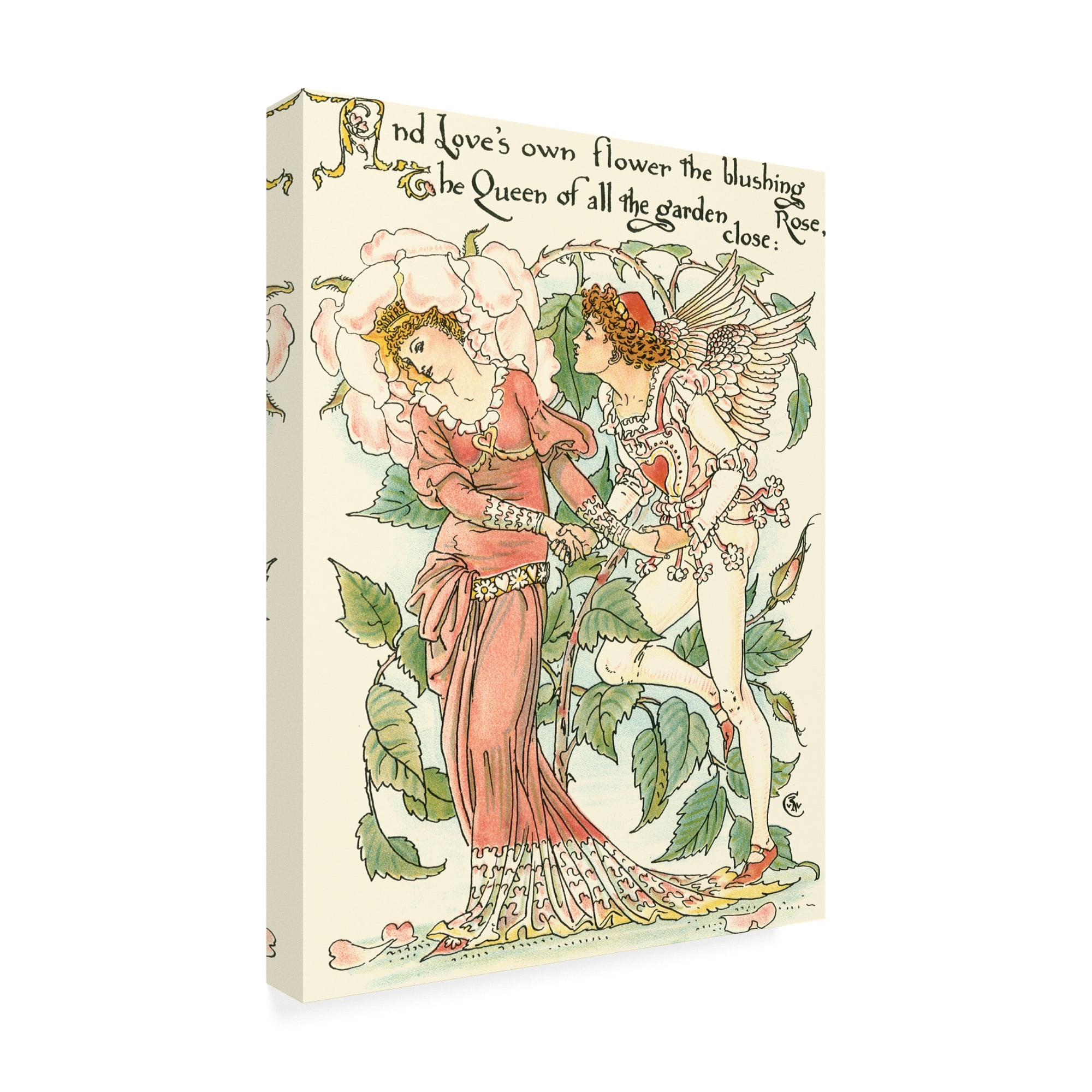 Trademark Fine Art 'Shakespeares Garden III (Rose)' Canvas Art by Walter Crane
