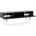 thumbnail image 4 of SONOROUS Studio ST-360 I/R Friendly Wood and Glass Modern TV Stand with Spike Metal Legs for Sizes up to 75" (Modern Design Cabinet for Your Audio/Video Components and Consoles) - Black, 4 of 5