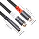 thumbnail image 4 of Tholdsy Cable adaptador de 3,5mm a 2 Audio hembra, aleación de aluminio, profesional, Flexible, reducción de ruido, reproductor de MP3, Cables de audio/vídeo, 4 of 6
