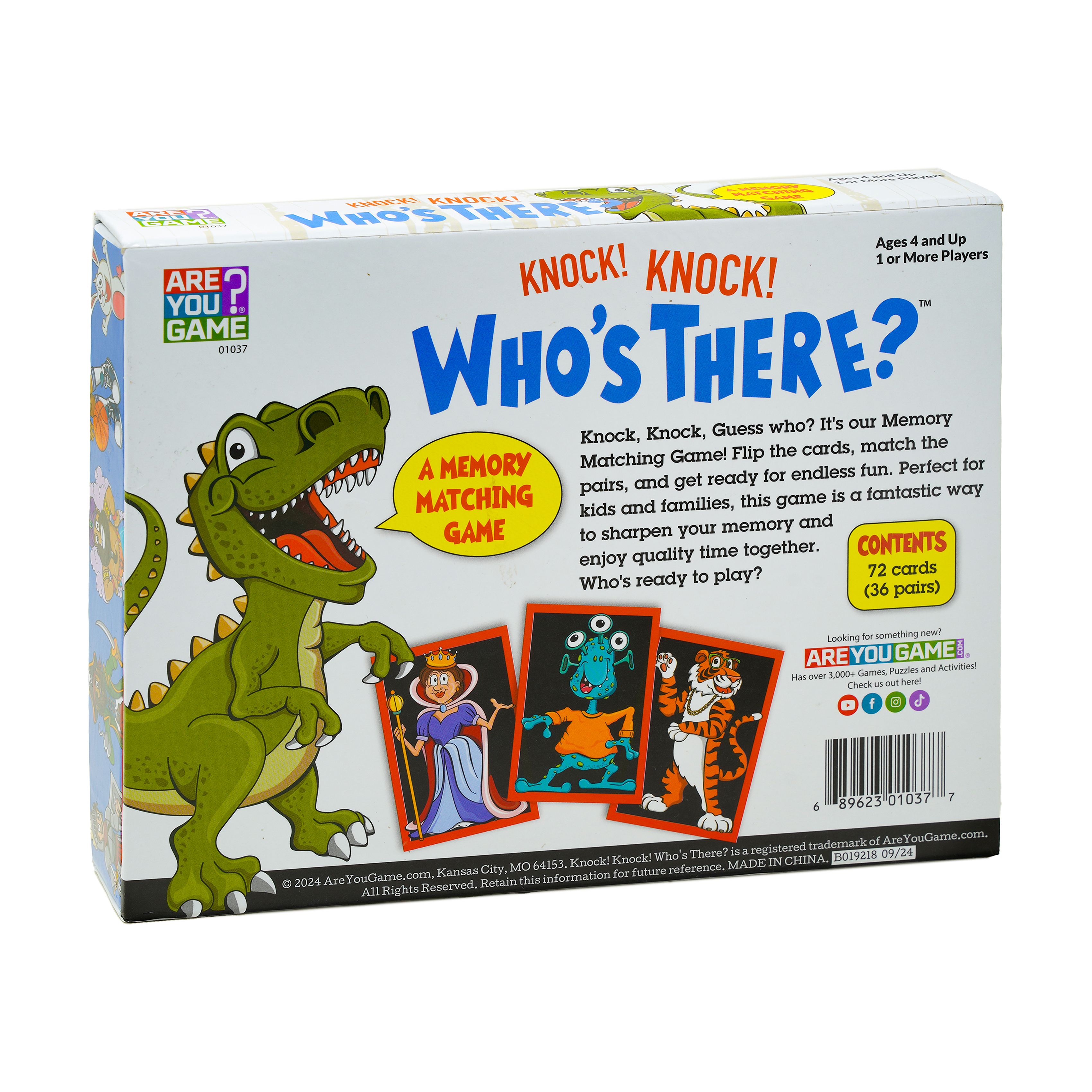 AreYouGame.com Knock! Knock! Who's There? A Memory Matching Game