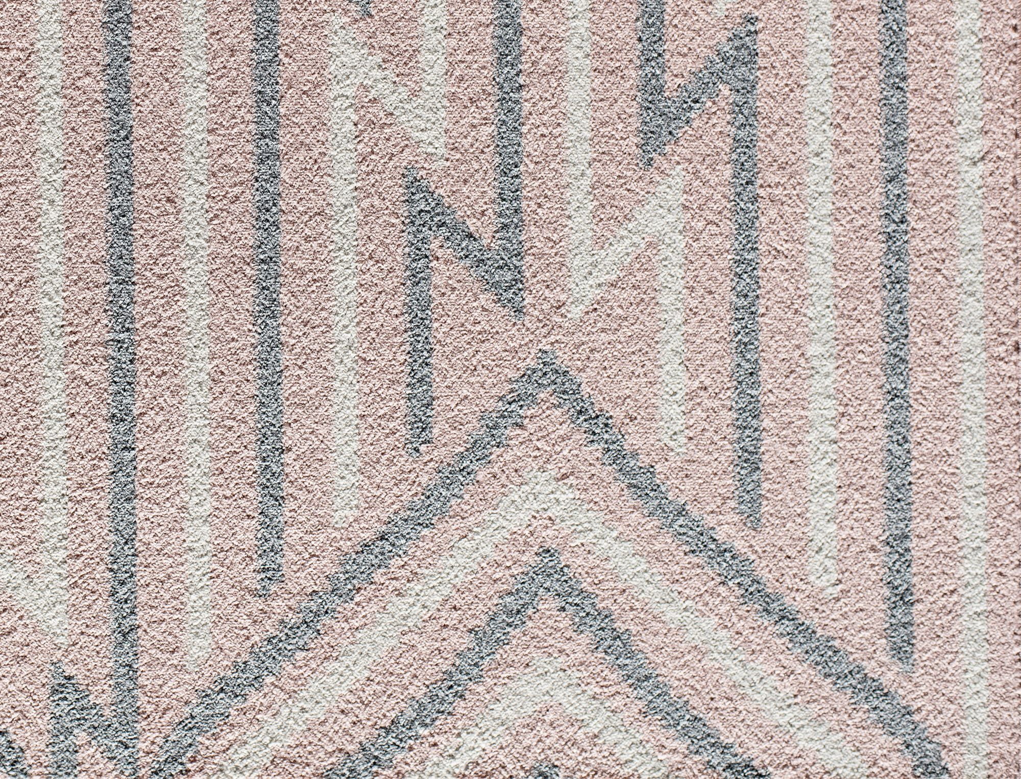 Rugs America Mika MO10A Strawberry Milk Geometric Contemporary Pink Area Rug, 8'x10'