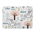 thumbnail image 1 of JSDART Childish Pattern Fairy Unicorn Hedgehog in The Wood Creative Doormat Floor Rug Bath Mat 23.6x15.7 inch, 1 of 1