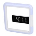 thumbnail image 1 of Horloge Télécommandée, Horloge Miroir Carrée Creuse avec Fente Arrière LED Réglable pour Décoration Intérieure pour Famille pour Amis pour Cadeau Exquis, 1 of 8