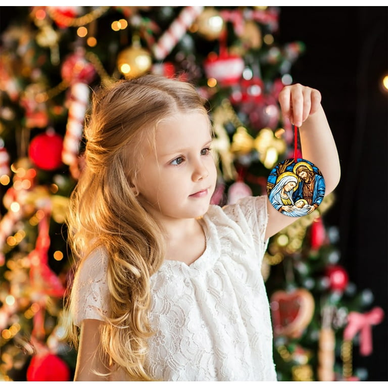 WhatSign Nativity Scene Christmas Ornaments Religious Christmas