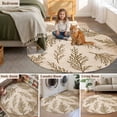 thumbnail image 5 of Brown Tree Branches Round Area Rug 3.3Ft Washable Circle Rugs for Dining Room Table, Vintage Nature Brown Ombre Non-Slip Carpet Floor Mats Indoor Outdoor Carpet Runner Aesthetic Home Decor, 5 of 8