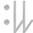 thumbnail image 3 of vidaXL 2 Telescopic Table Legs Brushed Nickel 28"-43.3", 3 of 6