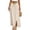 Beige, variant on Cotton And Linen Skirts for Women Casual Mid Length Elastic Summer Dress Army Green XXL