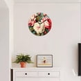 thumbnail image 4 of 12 Inch Wall Clock Battery Operated Silent Clock Decorative for Office, Kitchen, Outdoor, Living Room，Beautiful Bouquets of Roses Lovely Drawing, 4 of 4