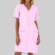 thumbnail image 1 of WILLBEST Vestidos Para Mujer Bata De Laboratorio Blanca De Manga Corta Suelta De Color Liso Para Mujer, 1 of 3