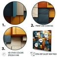 thumbnail image 3 of Designart "Collage Of Tones In Cubist Harmony I" Cubism Floater Framed Wall Decor, 3 of 5