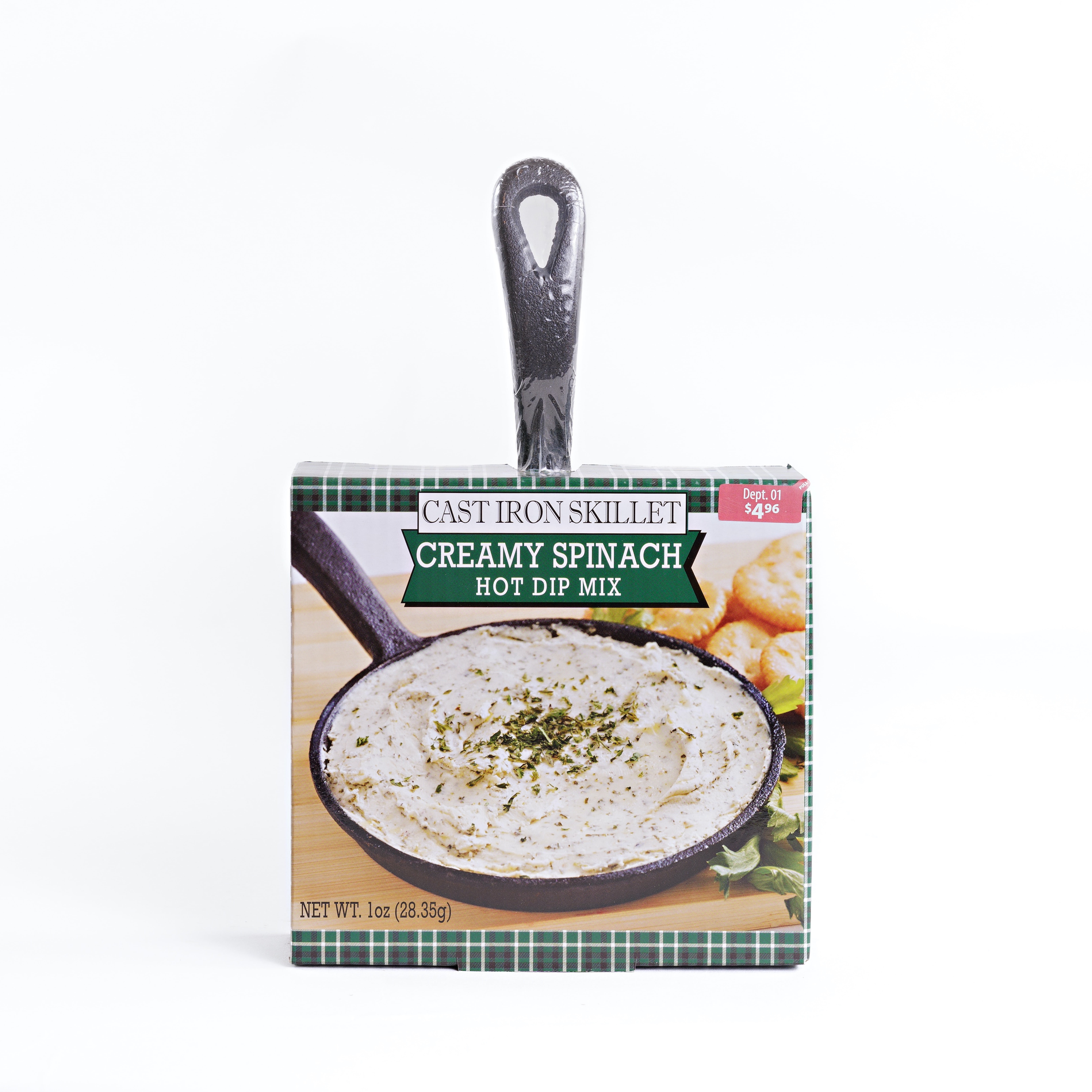 (3 pack) SCM Designs Mini Cast Iron Skillet with Creamy Spinach Dip Mix 1 oz 1 Count
