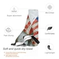 thumbnail image 3 of Xecao Patriotic Butterfly Floral Print Quick Dry Towel - Lightweight Microfiber Travel Towels w/Bag - Fast Drying Towel Set for Camping, Beach, Gym-31.5"x63", 3 of 8