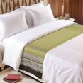 thumbnail image 3 of Flowers Bed Runner for King Size Bed, Boho Yellow Green Floral Brown Yellow Stripes Soft Bedding Scarf Bedding Protector Slipcover Sofa Throw for Bedroom Hotel Guesthouse, 3 of 8