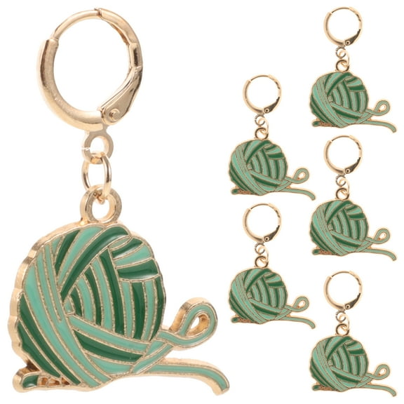 Raindrops Stitch Markers For Knitting Alloy Crochet Design Weaving 6Pcs 1.6*1*0.1In