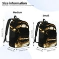 thumbnail image 2 of Xecao Golden Lips Modern Sculpture for Canvas College Laptop Backpack, a Durable Rucksack for Both Men and Women, ideal for travel, school, and daily use Bag-Medium, 2 of 5