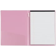 JAM Paper Plastic Padfolio, Pink, 9 1/2 x 12 1/4 inches, Sold Individually