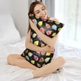 thumbnail image 4 of Silk Pillow Case for Hair And Skin Queen - Colourful Ice Cream Print Black Cooling Sleep Throw Pillow Covers Standard Size 20x30in, comfort Satin Pillowcase with Zipper for Women Men, 4 of 7